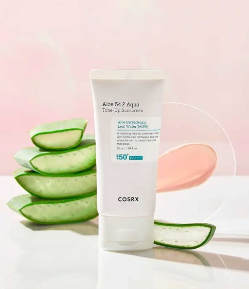 Aloe 54.2 Aqua Tone-up Sunscreen SPF50+ - Imagen 3