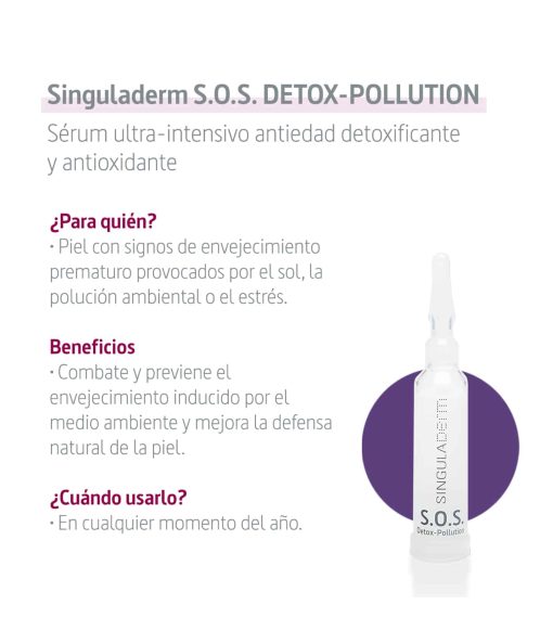 Singuladerm S.O.S. Detox-Pollution 4 viales - Imagen 3