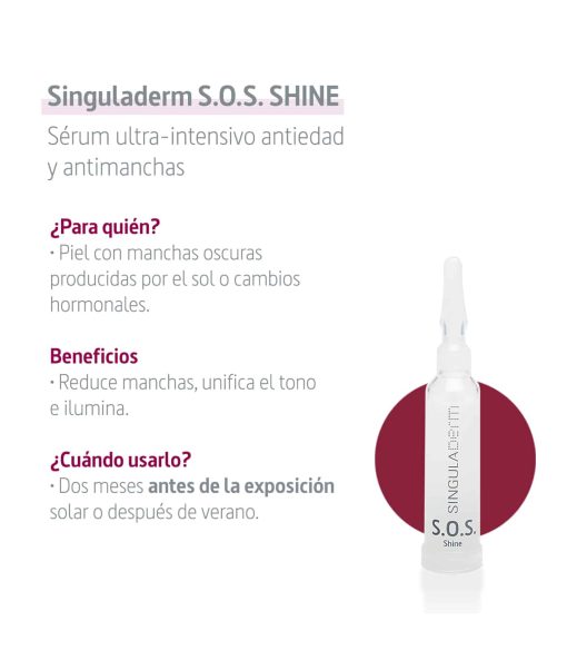 Singuladerm S.O.S. Shine 4 viales - Imagen 4