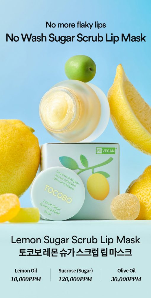 Lemon Sugar Scrub Lip Mask 20ml - Image 9